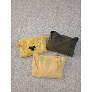 Lot of 3 Women’s T-Shirts: No Boundaries (L) & Derek Heart (M)  Yellow & Olive